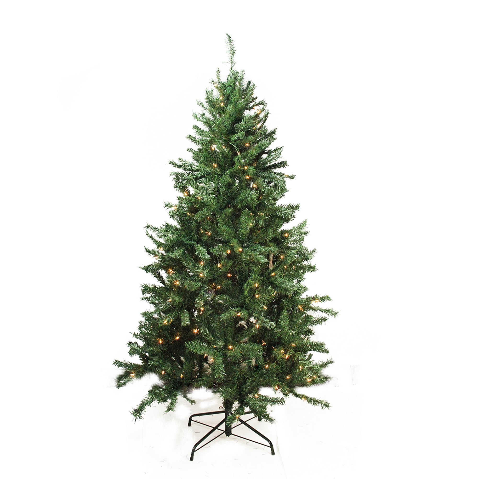7.5' PreLit Slim Traditional Mixed Pine Artificial Christmas Tree