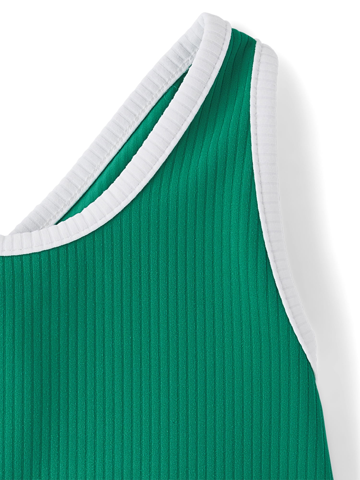 The Children's Place Girls Sleeveless Contrast Ribbed Cross Back Tank Top, Sizes XS-XXL