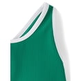 thumbnail image 3 of The Children's Place Girls Sleeveless Contrast Ribbed Cross Back Tank Top, Sizes XS-XXL, 3 of 3