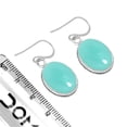 thumbnail image 3 of Aqua Chalcedony Women Jewelry 925 Sterling Silver Earring, 3 of 4