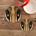 thumbnail image 2 of SKYSONIC Leopard Eyes Pot Holders Trivets, 2 Pcs Heat Resistant Trivets,Animal Cool Cotton Thread Weave Mats for Hot Pads Pans Pot Bowl Teapot for Kitchen Decor, 2 of 7
