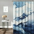 thumbnail image 2 of Creowell Mountain Snow Clouds Modern Waterproof Shower Curtain for Country Cottage & Farmhouse Bathroom Decor 100% Polyester Fiber Chic Design with Hooks 60x72, 2 of 7
