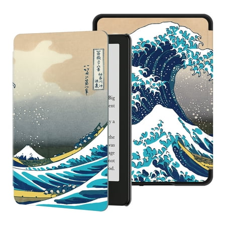 Ayotu Case for All-New 6.8" Kindle Paperwhite (11th Generation- 2021 Release) - PU Leather Cover with Auto Wake/Sleep - Fits Amazon Kindle Paperwhite Signature Edition, Kanagawa