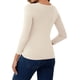 thumbnail image 3 of INSPIRE CHIC Camisetas de Maternidad con Fruncidos para Mujeres, Camisas de Manga Larga, Blusas Casuales, Camiseta Básica Ropa 2025 Beige Medio, 3 of 6