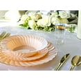 thumbnail image 4 of " OCCASIONS " 240 Plates Pack, Heavyweight Wedding Party Disposable Plastic Plates (7.5'' Appetizer/ dessert plate, Blossom in Blush & Gold), 4 of 7