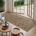thumbnail image 4 of SUNDEREY 2'6"x8' Floral Easy Jute Kitchen Rug,Runner Rugs 2.6x8ft Hallway Easy Jute Rug,Non Slip Washable Rug,Soft Non-Slip Khaki Indoor Carpet for Entryway Laundry Bedroom,Vine&Fleur, 4 of 9