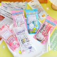 thumbnail image 2 of Pluma neutra Kawaii Sanrio, 6 piezas, figura de acción, Hello Kitty Melody, 5mm, prensado negro, Cinnamoroll, escuela, oficina, regalos, 2 of 4