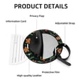 thumbnail image 4 of Christmas Gingerbread Man 2pcs PU Leather Round Bag Tags with Privacy Cover and Name ID Tag - Suitcase Tags for Travel Luggage, Handbags, Backpacks, School Bags, 4 of 6