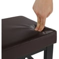 thumbnail image 6 of LINJH Shoe Bench, 3-Tier Shoe Rack for Entryway, Storage Organizer with Foam Padded Seat, Faux Leather, Metal Frame, for Living Room, Hallway, 12.2 x 31.9 x 19.3 Inches, Brown, 6 of 8