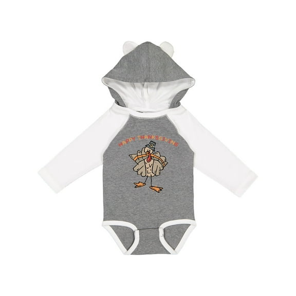 Inktastic Happy Thanksgiving Boys or Girls Long Sleeve Baby Bodysuit