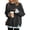 Black, variant on Women's Argyle Contrast Sweatshirt, Long Sleeve Crew Neck Pullover Casual Relaxed Fit Top with Side Slits