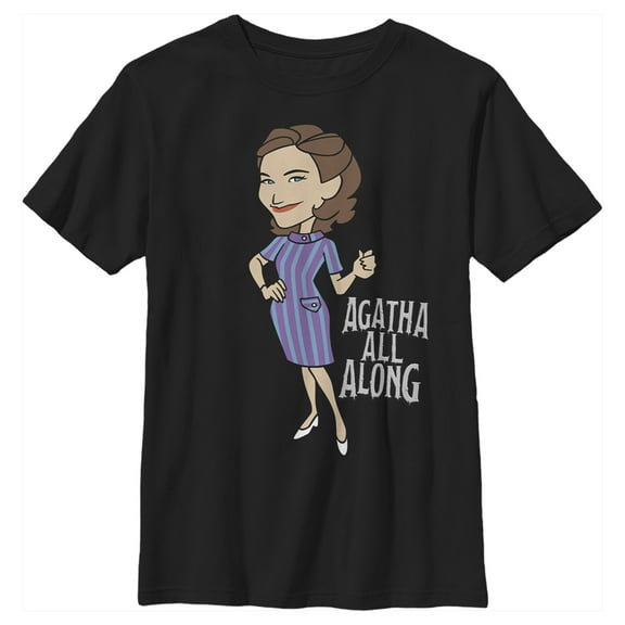 Boy's Marvel WandaVison Always Agatha  Graphic Tee Black Medium