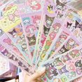 thumbnail image 2 of 20 hojas de pegatinas de Sanrio de Hello Kitty, Cinnamoroll, Kuromi, My Melody, pegatinas láser, papelería, juguetes para niños al por mayor., 2 of 6
