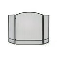 thumbnail image 2 of Spaco 3-Panel Foldable Fireplace Screen with Wrought Metal Mesh-Black, Fireplace Doors, Flat Panel Decorative Fireplace Screen with Modern Design, 2 of 7