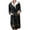 Blue, variant on Plush Robes for Women Women's Fleece Plush Robe Long Warm Plush Bathrobe Loungewear Jacket Printed Comfort Robe Women's Robes