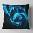 thumbnail image 2 of Designart Fractal 3D Circled Blue Waves - Contemporary Throw Pillow - 16x16, 2 of 5