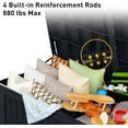 thumbnail image 2 of Magicshe 180-Gallon Weatherproof Resin Deck Box: UV Resistant, Lockable(Black), 2 of 15