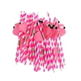 thumbnail image 2 of Paquete de 25 uds. De a rayas de flamencos hawaianos en Tropical, de Barware Colco Paja de papel, 2 of 6