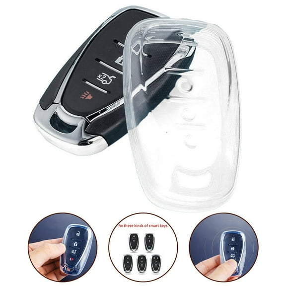 BAMILL for Chevrolet Blazer 2019-2023 Transparent Car Key Fob Case Cover