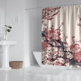 thumbnail image 2 of Waterproof Floral Plum Blossom Shower Curtain 72x72 Inch Boho Style Polyester Unique Shower Curtain for Bathroom Hotel Home Decor with 12 Plastic Hooks, 2 of 5