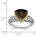 thumbnail image 2 of Primal Silver Sterling Silver Rhodium with Flash Gold-plate Smoky Quartz Ring, 2 of 4