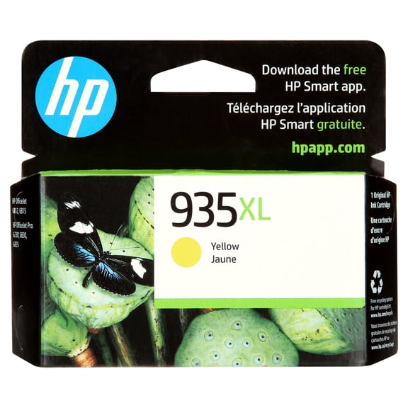 HP 935 Color Printer Cartridge with Printing consumables, Yellow, C2P26AN#140, 1 Pack Approximate 825 Pages