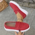 thumbnail image 2 of longantii Orthopedic Shoes for Women Arch Support Slip on Non Slip Golf Shoes Wide Width Knitted Mesh Stretch Walking Shoes Comfort 2026 New Orthopedic Shoes Red, 2 of 7