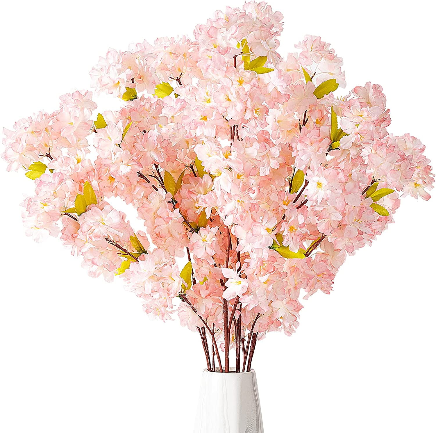3PCS Artificial Cherry Blossom Branches, Silk Cherry Blossom Flowers