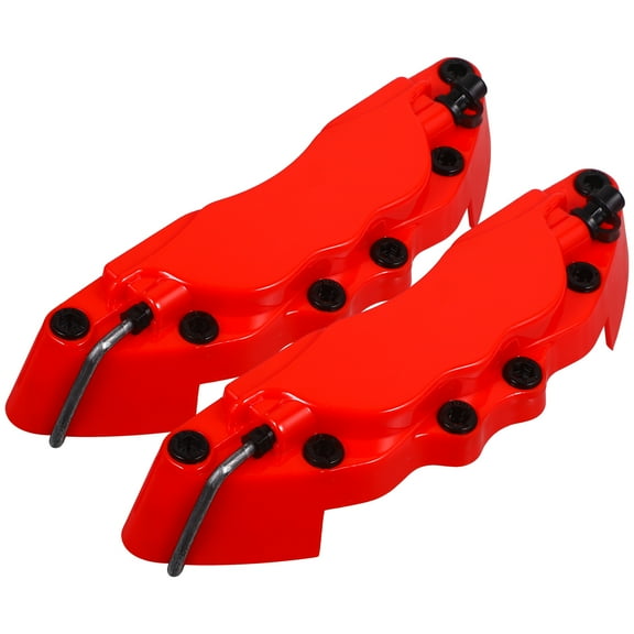 FOMIYES Red ABS Brake Caliper Covers for Most Car Models Enhance Wheel Style with Easy Installation 1 Pair