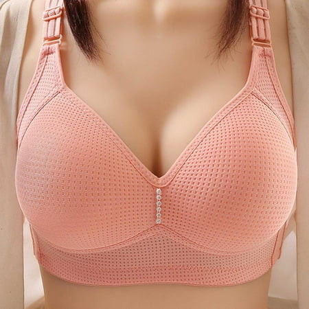 Otvok Womens Plus Size Wireless Bra Soft Deep Cup Full-Coverage Lingerie Lightwight Push Up Convertible Straps Nursing Bralettes for Women