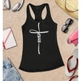 thumbnail image 3 of S4E Women's Jesus Cross Religious Racerback Slim Fit XX-Large Black, 3 of 4