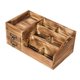 thumbnail image 5 of Organizador de Escritorio con Estante Porta Cosméticos Soporte de Papelería Compartimentos de Madera Resistente Y Diseño Rústico Adecuado para Oficina, 5 of 9
