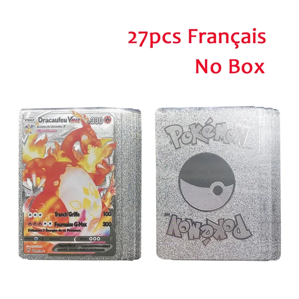 11-110pcs Cards Pikachu Gold Vmax GX Vstar Black Silver English French Spanish German Collection Card Toys Gifts