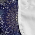 thumbnail image 4 of Dark Blue Microwave Oven Cover, Christmas Inspired Pattern with Ornate Curly Snowflakes Mandala Style, Water Resistant Organizer with Pockets for Kitchen, 36" x 12", Multicolor, by Ambesonne, 4 of 4