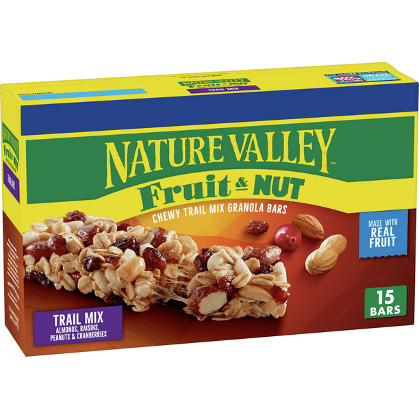 Nature Valley Granola Fruit and Nut Bars, Chewy Trail Mix, 15 ct
