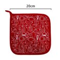 thumbnail image 2 of Rejilla para ollas básica diaria de algodón para cocina, posavasos resistentes al calor, utilizada para cocinar y hornear, 20 cm x 20 cm, juego de 3 rojos., 2 of 5