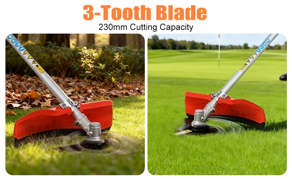 Floseru 5 in 1 Gas Powered Weed Eater,Cordless Multi Functional Lawn Mower Hedge Trimmer Brush Cutter Pruning Tool 2-Stroke Brush Cutter, Handheld Chainsaw Hedge Pruner