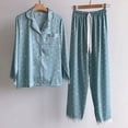 thumbnail image 1 of Conjunto de pijama de encaje para mujer, ropa de dormir cómoda de satén con estampado de corona elegante, ropa de ocio para el hogar, pijamas de seda para Navidad, 1 of 3