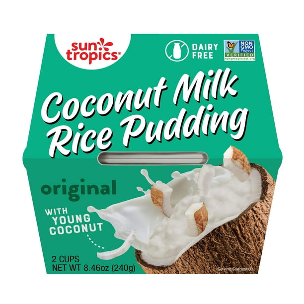 Sun Tropics Coconut Milk Rice Pudding, Original, 4.23 oz Cups (12 cups)