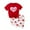 5-Red, variant on PINQI Baby Girls Valentine's Day Clothes Cute Letter Romper Sleeveless Bodysuit Bowknot Watermelon Prints Shorts Headbands 3PCS Outfits(1-Red,3-6 Months)