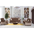 thumbnail image 3 of Ottomanson Radiance Sleeper Loveseat, Brown Microfiber, 3 of 7