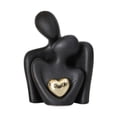 thumbnail image 1 of Mini estatua de pareja, escultura abstracta, decoración del hogar, escultura de pareja de cerámica para el día de San Valentín, sala de estar, Negro, 1 of 8