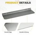 thumbnail image 3 of Estantes de Aluminio Uxcell para Pared 16" Estantes Flotantes Grises Soporte de Exhibición para Baño, 3 of 6