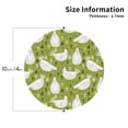 thumbnail image 2 of Lsque Lovely Chickens Pattern 4" Drink Coasters Set of 4, PVC Leather Absorbent Coasters, Table Coaster Set Decorative Coffee Cup Coasters Housewarming Gift -Round Shape, 2 of 6