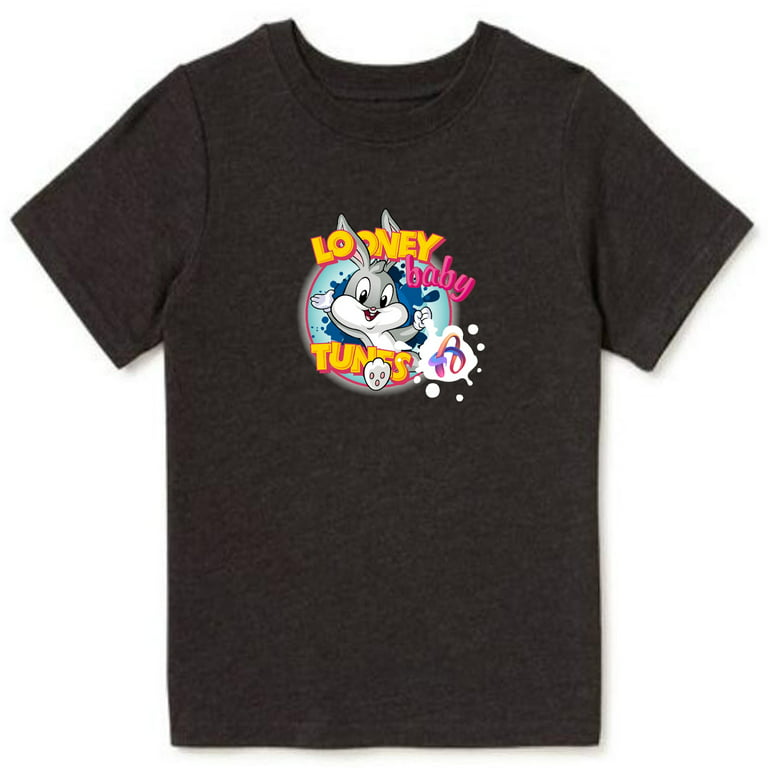 Baby Looney Tunes Tshirt Tee T Short Rabbit for Boys Shirts Bugs Round Neck Top Graphic Girls Bunny Cute Sleeve for Clothes