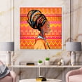 thumbnail image 2 of Designart 'Portrait of African American Woman With Turban I' Modern Framed Canvas Wall Art Print, 2 of 5