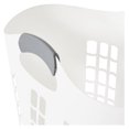 thumbnail image 4 of HeSLehs Easy Carry Hamper, Large 87.5 Liter Lightweight Plastic Ventilated Laundry Basket Clothes Bin with Handles, White, 4 of 5