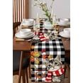 thumbnail image 4 of Table Runner Dresser Scarves 60 Inch Long,Thanksgiving Hello Fall Cute Cat Maple Leaves Linen Dining Table Runners Black White Buffalo Plaid Tabletop Scarf for Wedding Holiday Party Kitchen, 4 of 9