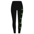 thumbnail image 4 of QATAINLAV Seamless Leggings for Women St Patricks Day Shamrock Clover Print Yoga Pants Casual High Waisted Tummy Control Stretchy Tight Leggings Black L, 4 of 5