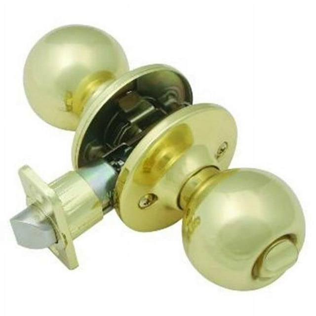 Design House 782920 Bouton de Porte à Boule 2 Voies, Dossier Réglable, Finition Laiton Poli